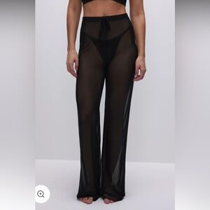 NEW  Women’s Good American Black Mesh pants  3XLBeachy
